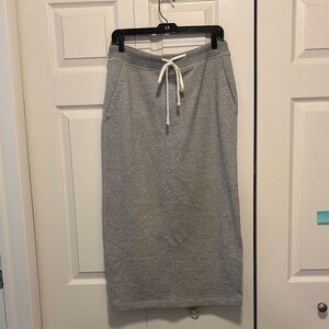 James Perse Light Gray Sweat Pencil Skirt
